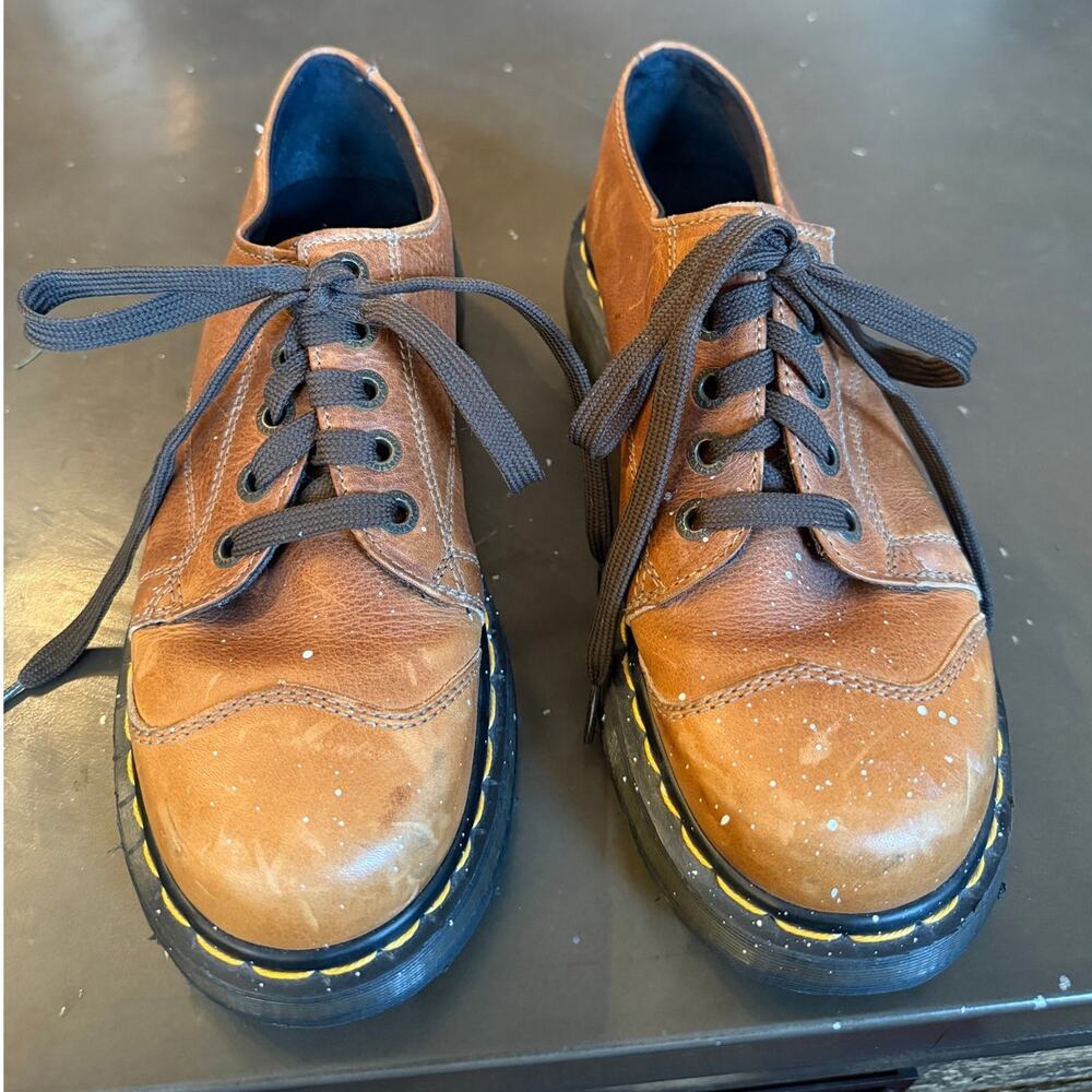 Dr Doc Martens Vintage Oxford Shoes Brown Chunky Leather 8651 Y2K 8